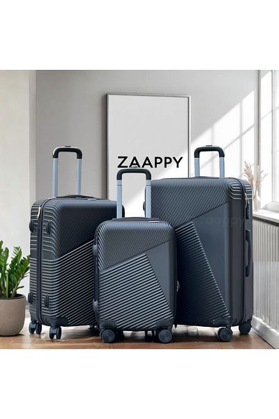 ZAAPPY Hard Shell Lightweight 3PCS SET (20/24/28 Inch) Light Green Luggage, Combination Lock