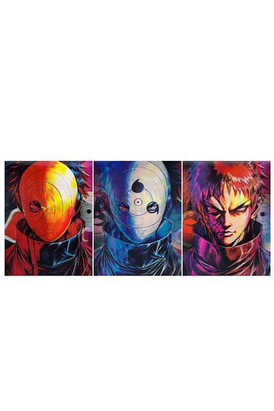 Generic Anime Naruto The Masked Men 3D Poster (3 in 1)
