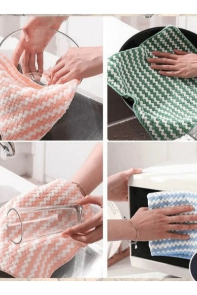 HZL HOME 1 Adet Mikrofiber Renkli Temizlik Havlu Seti- Temizlik Bezi Seti 30x...