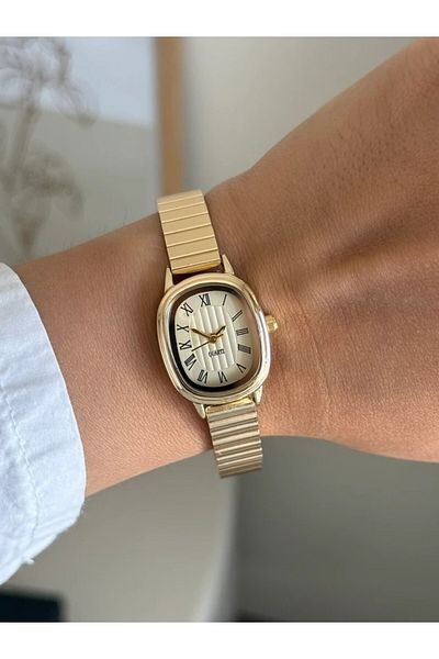 RoseandRoses Cliff Vintage Model Women's Wristwatch Gold (Gold Dial)