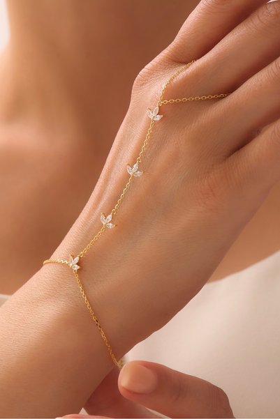 emy by emel luxury silver jewelry Altın Kaplama Taşlı Lotus Şahmeran 925 Ayar Gümüş