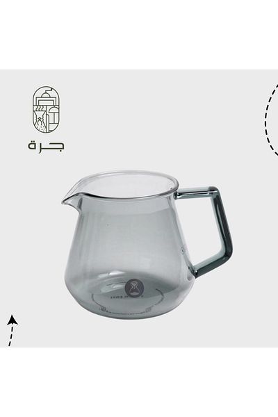 Solaf 360ml Black Transparent V60 Coffee Server for Specialty Coffee with Stylish Design and High Heat Resistance from Jar
