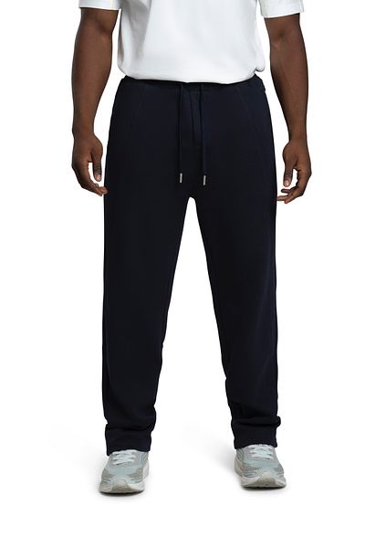 duneus Unisex Wide Leg Cotton Trousers - Dark Blue