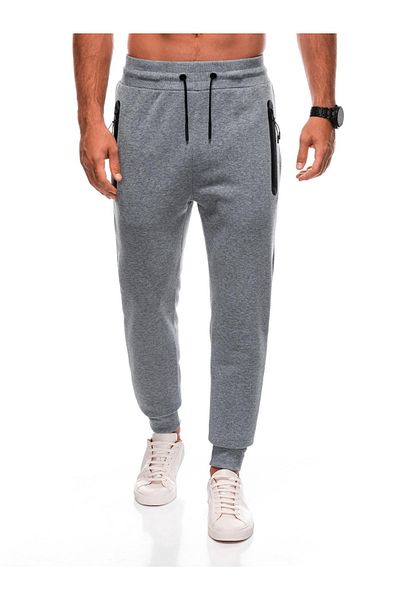 Edoti Men's sweatpants BASIC EM-PABS-0104 - gray melange
