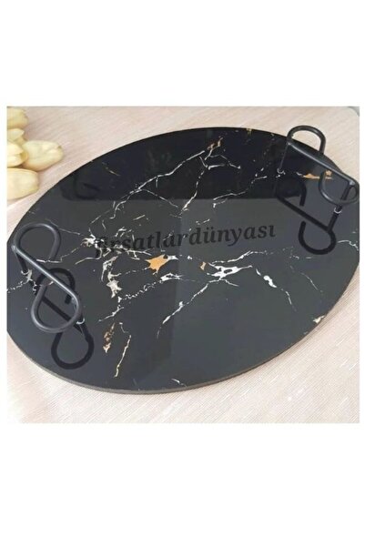 Fırsatlar Dünyası Black Wooden Presentation Tray – Stylish and Durable Serving Tray