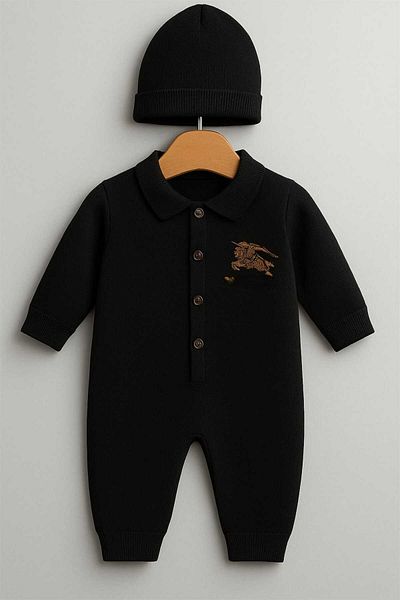 SULİFESTORE Tricot Hat Jumpsuit