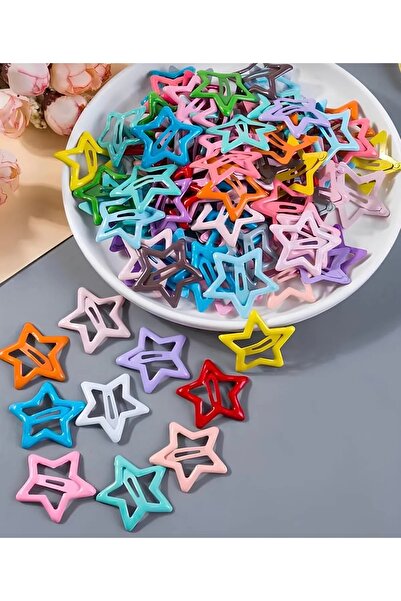 Store 12 قطعة من مشبك النجوم الملونة المختلطة