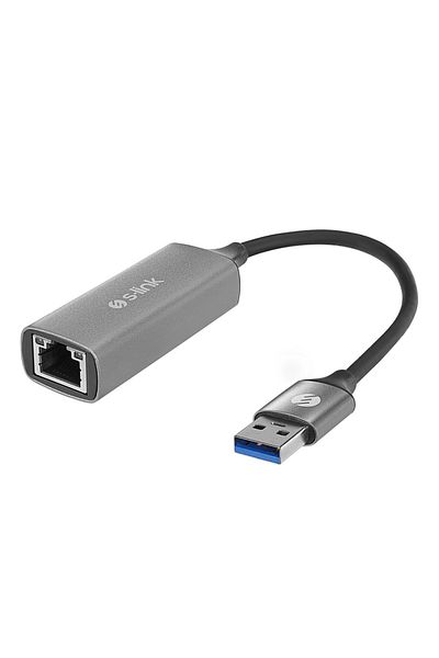 S-LINK Sw-U334 Gray Metal USB 3.0 to Rj45 10/100/1000Mbps Gigabit Adapter