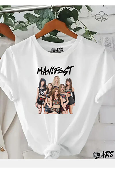 barsdepo Manifest Baskılı Tişört, Oversize Unisex Beyaz Tişört Çocuk / Yetişkin