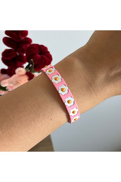BURÇİN AKSESUAR Daisy Porcelain Elastic Bracelet