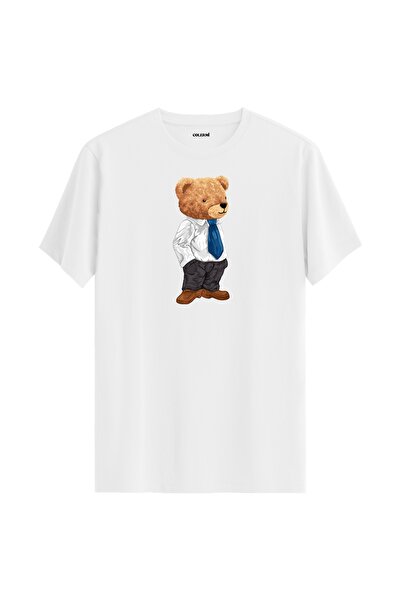 Colermi Office Style Teddy Bear Printed T-Shirt - 100% Cotton Premium Fabric ...