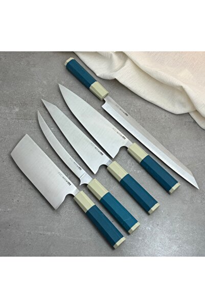 KOCAKAYA1945 NEO SEKİZGEN BEŞLİ ŞEF BIÇAK SETİ 505STRK