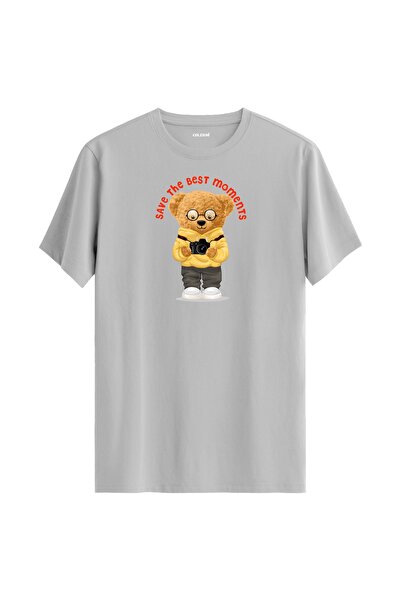 Colermi تي شيرت مطبوع عليه دمية دب للجنسين - تي شيرت مصنوع من القماش الفاخر ب...