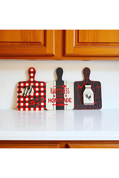 Lotus Ahsap El Boyama Dekoratif Mutfak Pano 65x35 cm