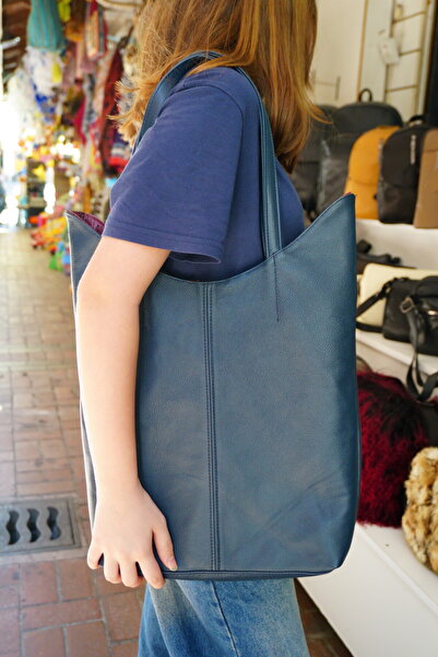 Mocikon Genuine Leather Women's Shoulder Strap Bag Double-Sided