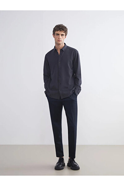 LC Waikiki LCW VisionAntrasit Slim Fit Uzun Kollu Erkek Dokulu Gömlek