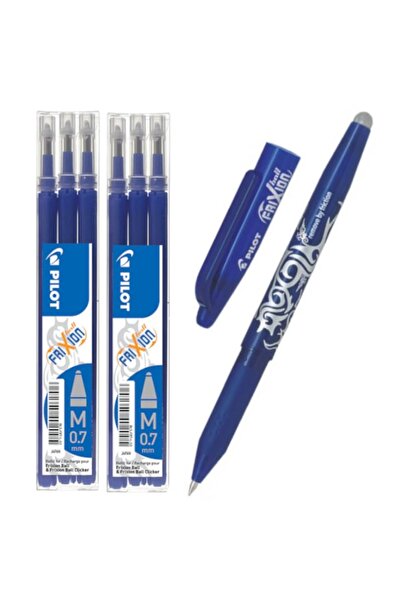Pilot Set pix cu 6 rezerve, Frixion, 0.7mm, albastru