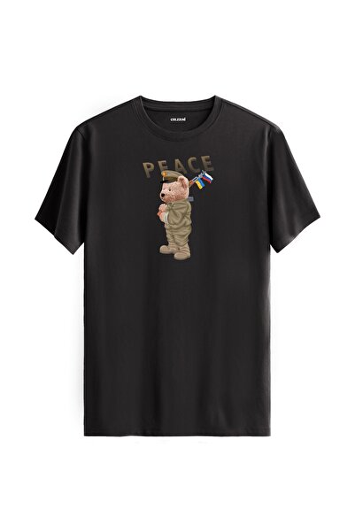 Colermi تي شيرت للجنسين مطبوع عليه Soldier Teddy Bear Peace - تي شيرت بتصميم ...