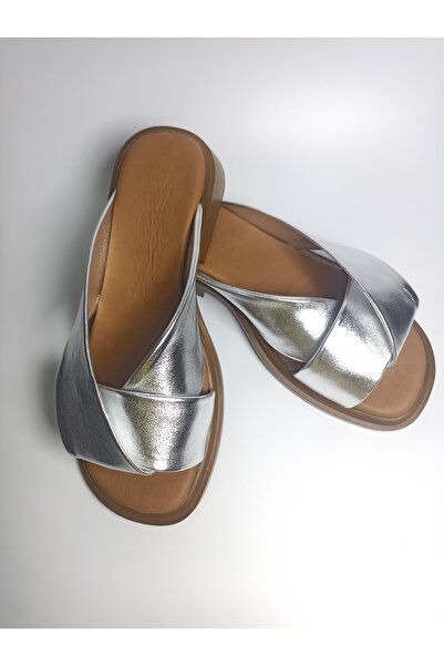 ezmoda Silver Orthopedic Soft Insoles Sandals Slippers