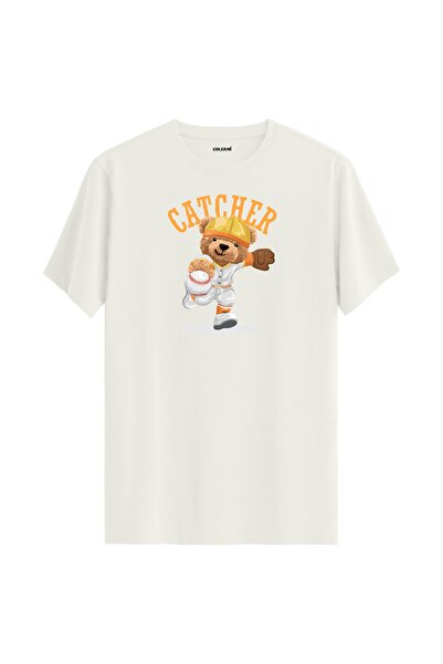 Colermi Basketballer Teddy Bear Slam Dunk Printed T-Shirt - 100% Cotton Desig...