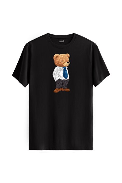 Colermi Office Style Teddy Bear Printed T-Shirt - 100% Cotton Premium Fabric ...