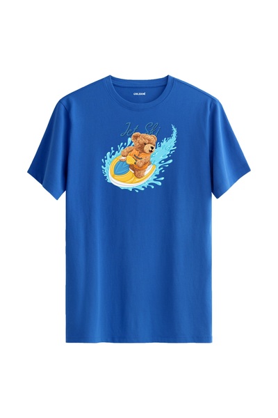 Colermi تي شيرت مطبوع عليه تيدي بير للجنسين من Jet Ski - تي شيرت بتصميم عادي ...