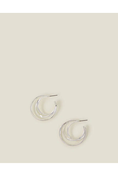 Accessorize LAYERED HOOP Silver