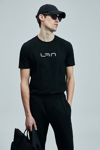 Lufian 111020244 Blaze Modern Graphic T-Shirt Men's T-Shirt Black