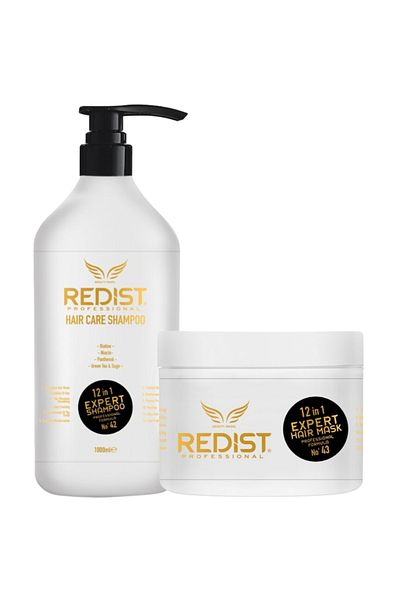 Redist Set Profesional 12 In 1 Expert, Cu Biotina, Niacina, Pantenol, Ceai Verde Si Salvie, Redist, sampon