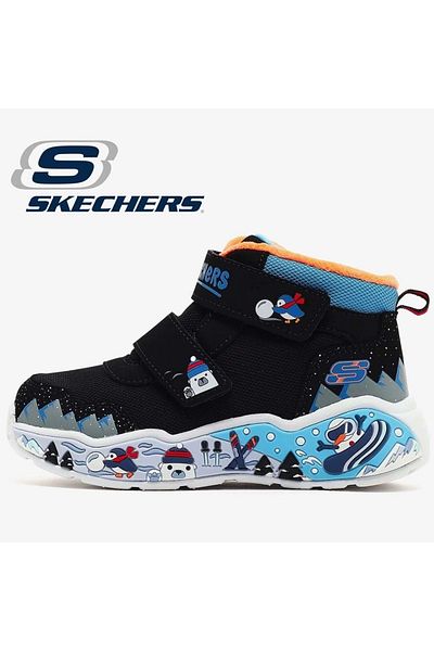 SKECHERS Play Scene Frosty Pals 407319N Orthopedic Baby Kids Boots Black