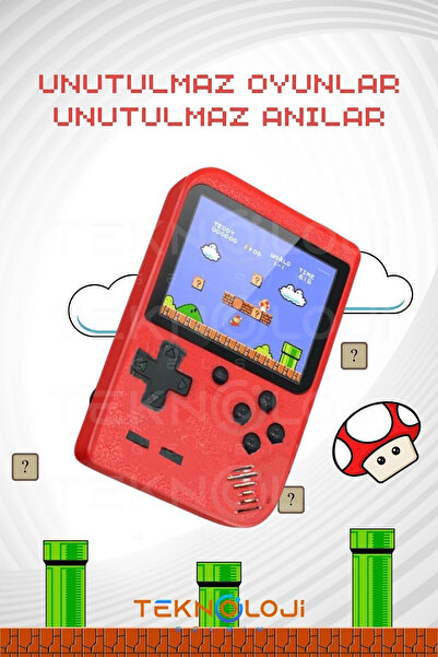 Clevora 400 Oyunlu Mini Atari Gameboy Oyun Konsolu Gamebox Kollu Atari
