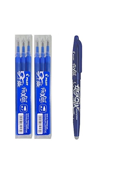 Pilot Set Frixion - rolă de 0,7 mm și 6 rezerve, albastră