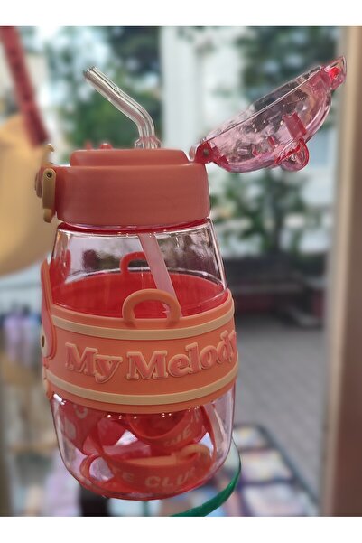 ada çanta kırtasiye My Melody Figured Children's Water Bottle Flask 500ml Hanging Plastic Ad71036