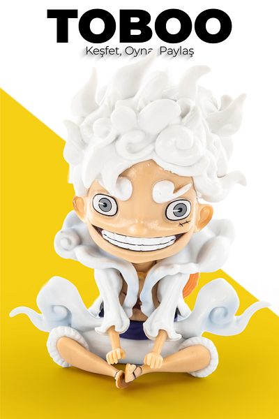 shop Q Version One Piece Luffy Gear 5 Nika Figure |   Sitting Version 13cm