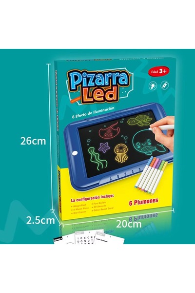 Toybox Children Education Learning Plastic Drawing Pad Luminous Light up Art Drawing Board