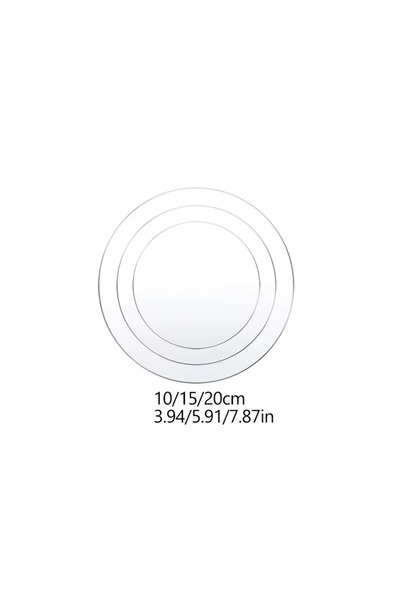 choice2 4 6 8 بوصة قرص كعكة مكون من قطعتين من مكشطة كعكة أكريليك لتزيين محيط الكعكة ومشط الكعكة ومنشار الأسنان الناعم