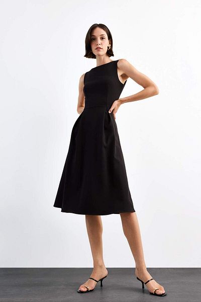 DeFacto Crew Neck Sleeveless Midi Dress G1116Ax25Sm
