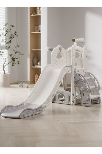 Sheinhome Kids Slide, 6 in 1 Toddler Playground with Basketball Hoop, Climbing Ladder
