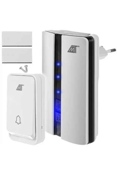 Malatec Wireless Doorbell, 150 m, 51 tones, IP 44, white,