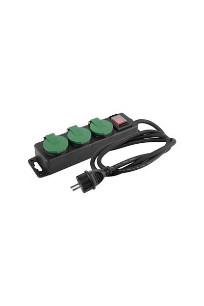 Strend Pro Prelungitor electric pentru exterior, cu protectie, intrerupator, 3 prize, 3 m, Strend Pro