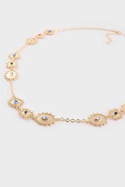 DeFacto Women's Stone Gold Necklace F6623Axns