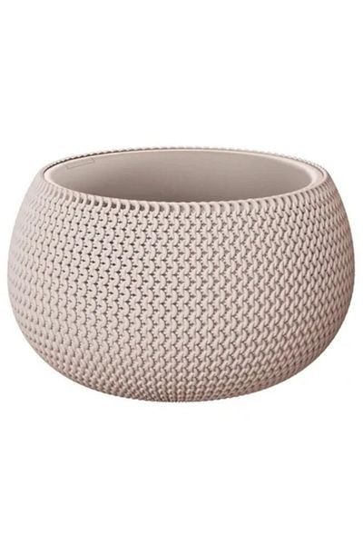 Prosperplast Decorative flower pot, Prosperplast, Splofy, round, brown, 23.9 x 16.1 cm