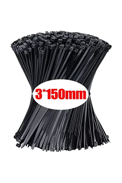 Choice21 200pcs Black(3x150mm) 1000/100Pcs Nylon Cable Ties Self-locking Cord Ties Straps Adjustable Cables F