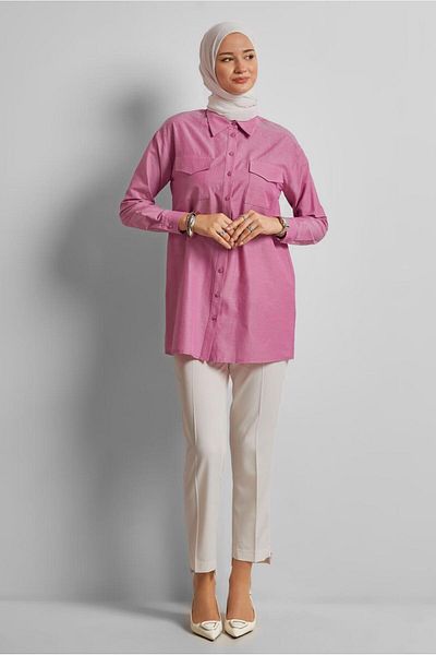 Alvina Cotton Stone Tunic 45738