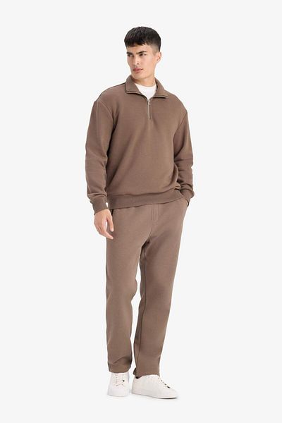 DeFacto Regular Fit Waist Lace Pocket Straight Leg Thick Sweatpants D7836Ax25Au