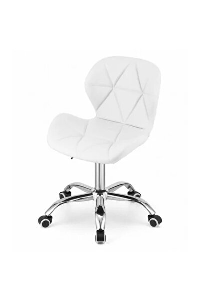 Artool Scaun de birou, Artool, Avola, rotativ, piele ecologică, alb, 53,5 x 55,5 x 73,5-84,5 cm