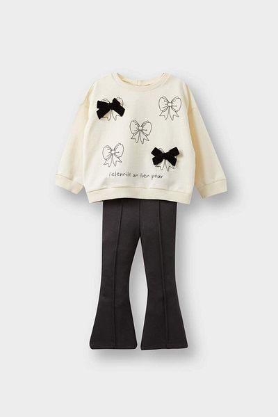 DeFacto Baby Girl 2 Piece Set Printed Sweatshirt Spanish Leggings F4857A525Au