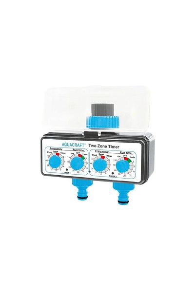 AQUACRAFT Water Distributor with Timer, 2 Zones, 3/4 inch, 2 xAA