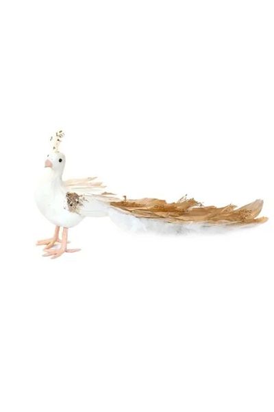 Strend Pro Christmas Decoration, Peacock, Gold, 34 x 12 x 15 cm