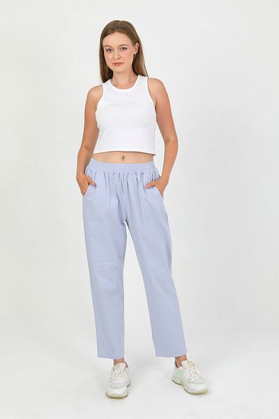 TANISA Nomira Elastic Waist Gabardine Trousers Tns-4156